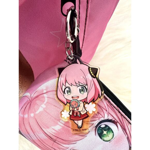 SPY×FAMILY Anya Forger Cosplay Anime Comic Bags Backpack Pink With Pouch/ Charm main image 11